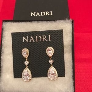Nadri Cubic Zirconia Pear Drop Earrings